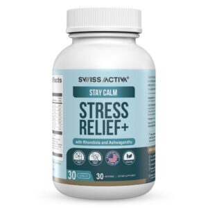 Botella Swiss Activa+ suplemento alivio estrés mujer