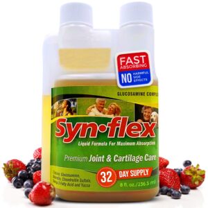 Botella Synflex suplemento líquido glucosamina sabor baya