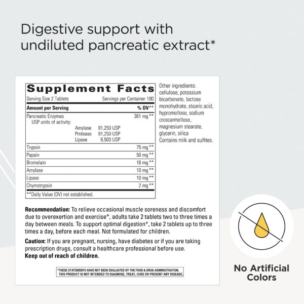 Botella con tabletas Bio-Zyme para soporte digestivo