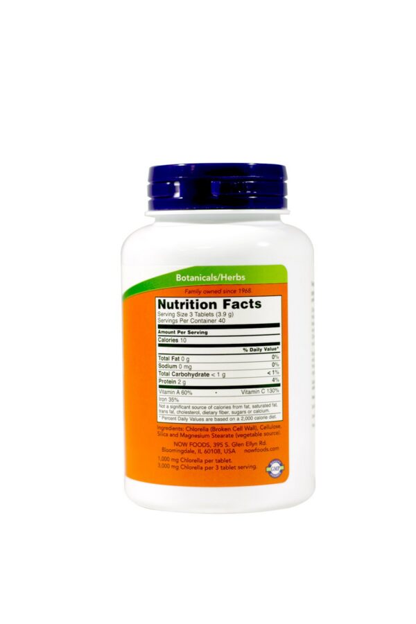 Version 1.0.0 Botella de tabletas chlorella 1000mg NOW Foods