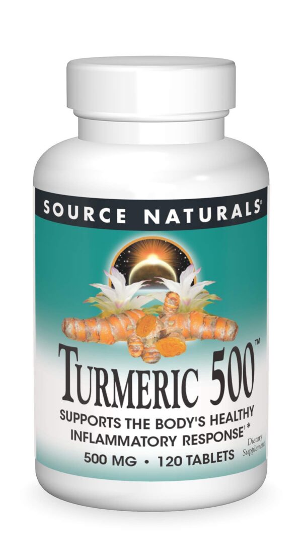 botella de tabletas de cúrcuma Source Naturals 500 mg