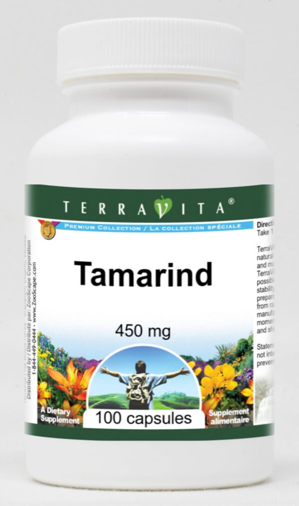 Botella Tamarindo 450 mg 100 cápsulas TerraVita