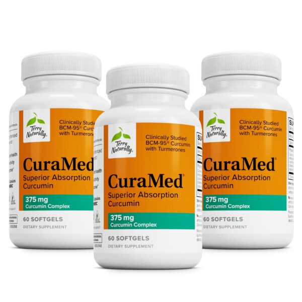 Botella Terry Naturally CuraMed 375mg 60 softgels