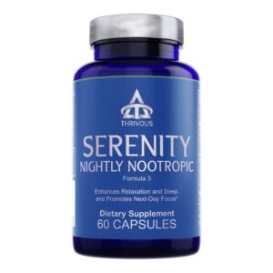 Botella Thrivous Serenity pastillas para dormir 60 cápsulas