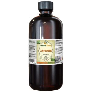 Botella de tinctura HerbalTerra de cayena orgánica 32 fl oz