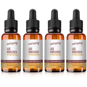 Version 1.0.0 Botella de tintura Jade Windscreen root + spring 1 oz paquete de 4