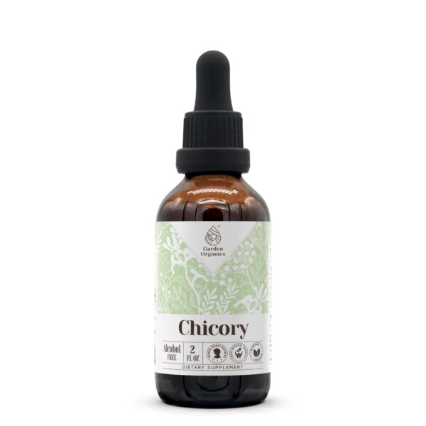 Botella de tintura natural sin alcohol de achicoria Garden Organics 2 oz