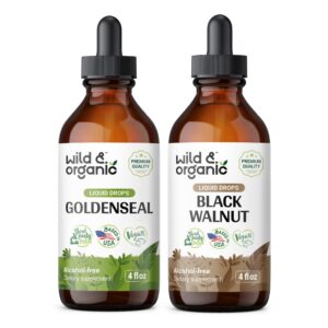 Botella tintura orgánica goldenseal y nogal negro 4 fl oz