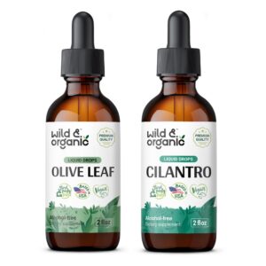 Botella de tintura orgánica de hoja de olivo Wild & Organic