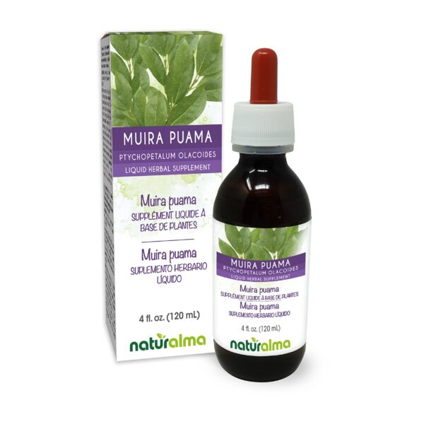 Botella tintura sin alcohol Muira Puama Naturalma 4 fl oz