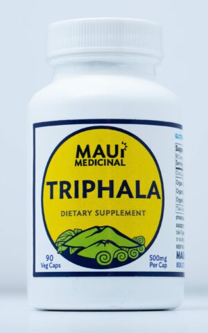 Botella de Triphala 90 cápsulas vegetarianas suplemento orgánico