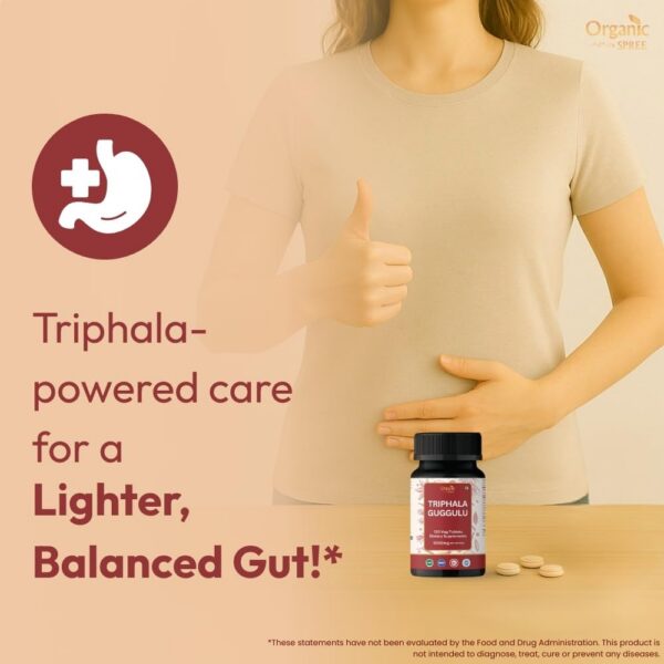 Botella de Triphala Guggulu Organic Spree.