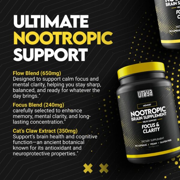 Botella de UTOYA Nootrópicos Suplemento Cerebral