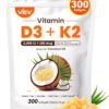 Botella VEV vitamina d3 k2 5000 UI 300 softgeles