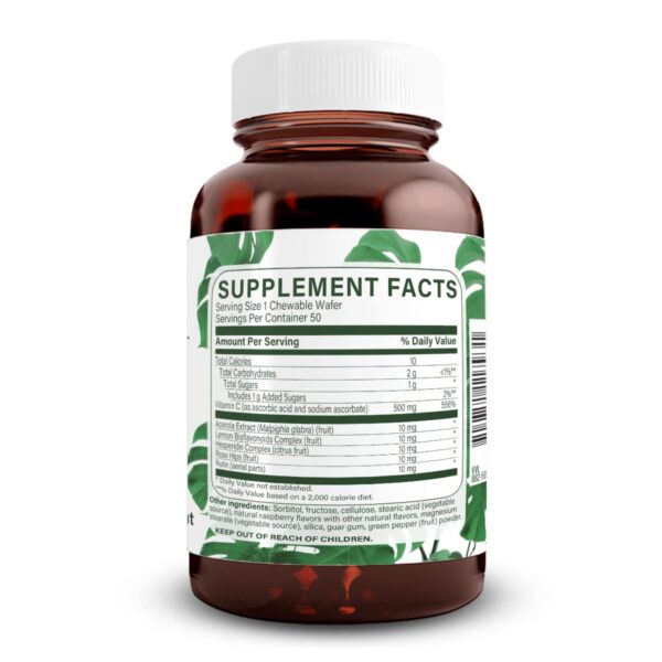 Botella vidrio Natural Nutra vitamina c masticable