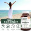 Botella de vidrio reciclable Natural Nutra vitamina E 400 UI para salud