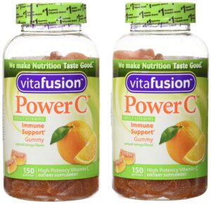 Botella Vitafusion Power C gomitas sabor naranja para adultos