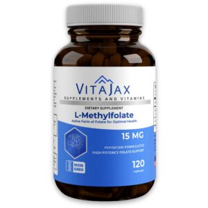 Botella VITAJAX L Metilfolato 15mg 120 cápsulas