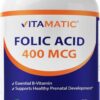 Version 1.0.0 Botella Vitamatic ácido fólico 400 mcg 500 tabletas vegetarianas