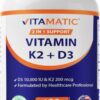 Version 1.0.0 Botella Vitamatic vitamina d3 10000 ui k2 mk7 120 tabletas frontal