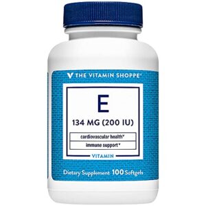 Botella The Vitamin Shoppe Vitamina E 200 UI 100 cápsulas