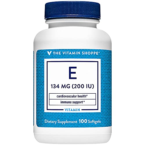 Botella The Vitamin Shoppe Vitamina E 200 UI 100 cápsulas