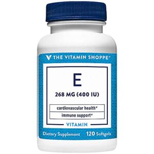 Botella The Vitamin Shoppe Vitamina E 400 UI 120 cápsulas