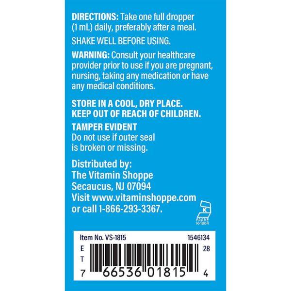 Version 1.0.0 Botella vitamina B12 The Vitamin Shoppe 4 fl oz, energía y nervios
