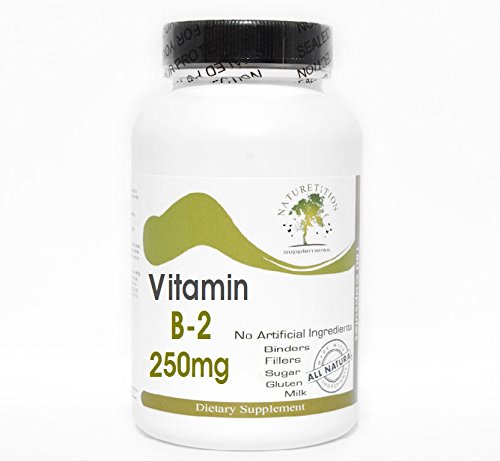 Botella de vitamina B-2 250mg Naturetition Supplements 100 cápsulas