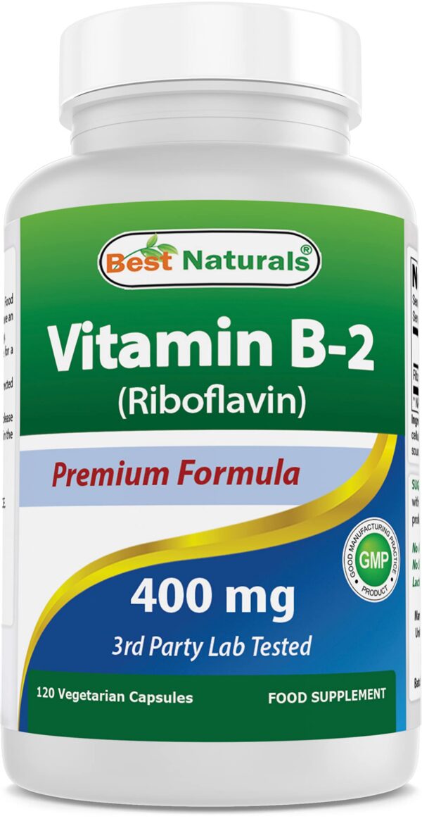 Botella de vitamina B2 400mg Best Naturals
