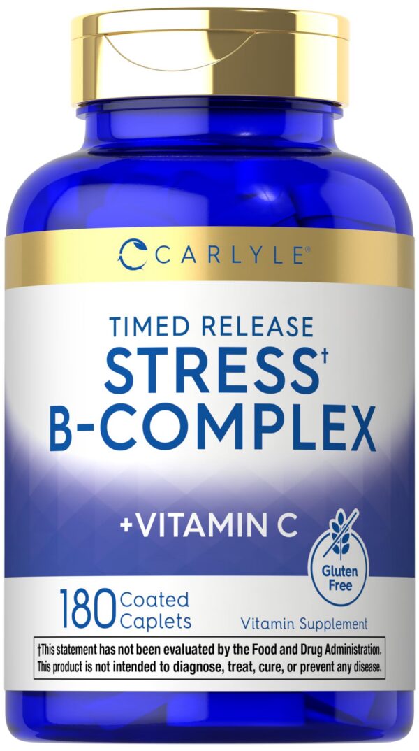 Botella de vitamina Carlyle Stress B-Complex con vitamina C