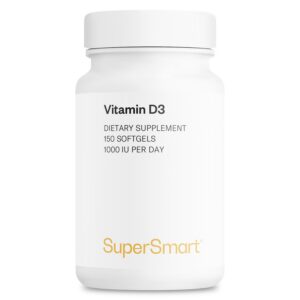 Botella de vitamina D3 1000 UI Supersmart alta biodisponibilidad