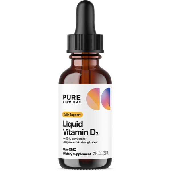 Botella Vitamina D3 líquida PureFormulas 59 ml