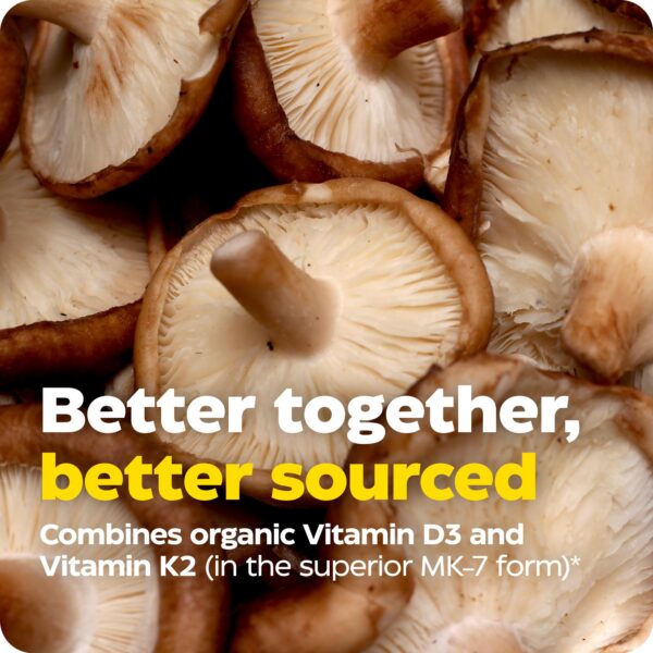 Botella vitamina Enzymedica D3 K2 vista lateral