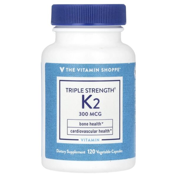 Botella vitamina K2 triple fuerza 300 mcg 120 cápsulas vegetales