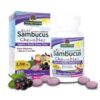 Botella vitaminas masticables niños sambucus saúco negro