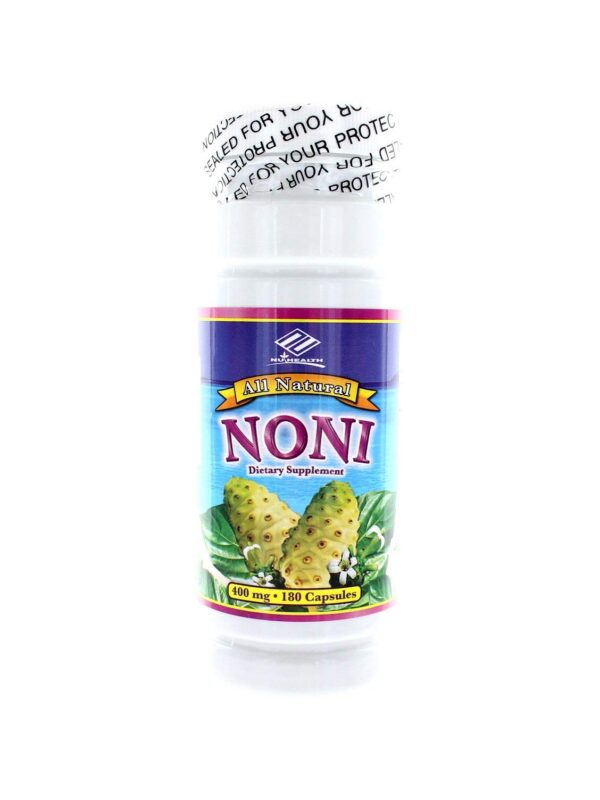 Version 1.0.0 Botella de vitaminas de Noni Nu-health 180 perlas blandas