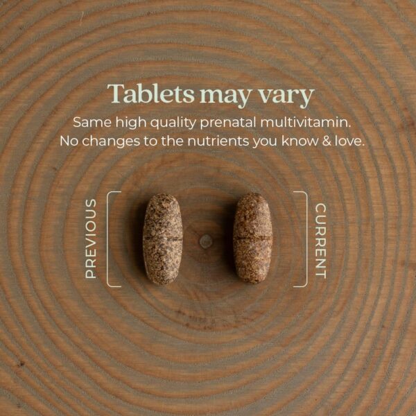 Botella vitaminas prenatales New Chapter etiqueta frontal