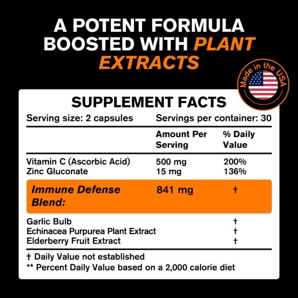 Botella de vitaminas VitaRaw con saúco y vitaminas para inmunidad