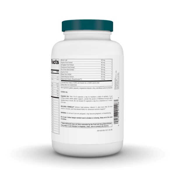 Botella de Wellness Formula con etiqueta detallada