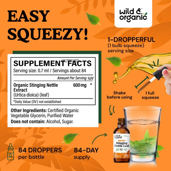 Botella Wild & Organic extracto de hoja de ortiga lateral