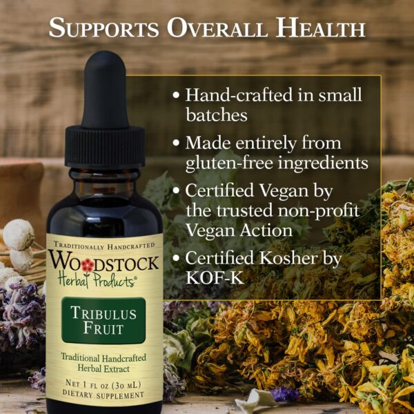 Botella Woodstock Tribulus Terrestris suplemento 1 onza