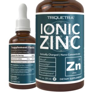 Botella de zinc líquido iónico Triquetra Health 2 oz