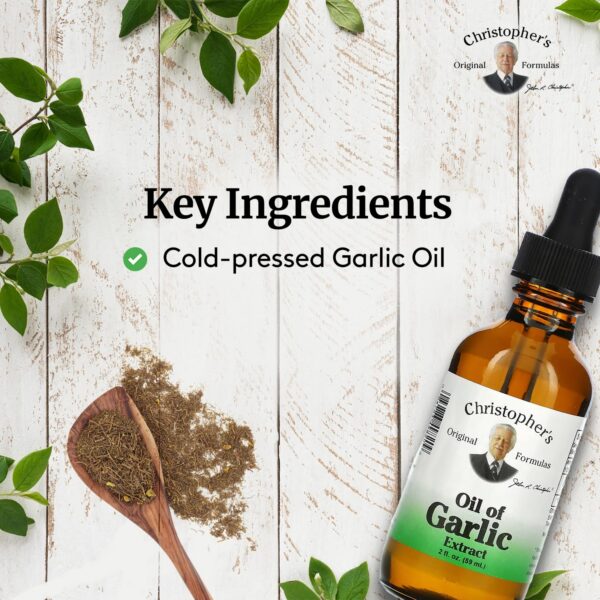 Botellas de aceite de ajo de Christopher's Original Formulas