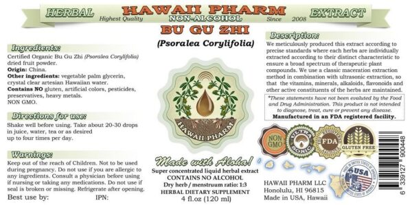 Version 1.0.0 Botellas doble pack extracto Bu Gu Zhi sin alcohol Hawaii Pharm