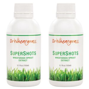 Botellas Dr Wheatgrass Supershots extracto concentrado natural