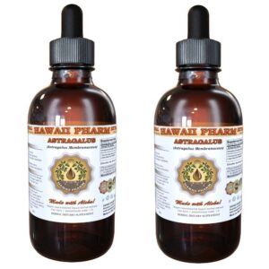 Botellas extracto líquido astrágalo orgánico Hawaii Pharm 4 oz