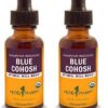 Botellas de extracto líquido orgánico Blue Cohosh Herb Pharm paquete 2