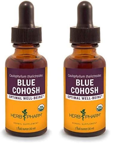 Botellas de extracto líquido orgánico Blue Cohosh Herb Pharm paquete 2