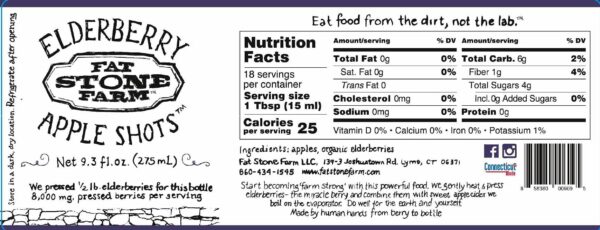 Version 1.0.0 Botellas Fat Stone Farm Elderberry Apple Shots lateral